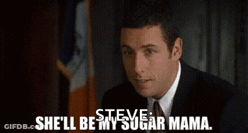 Man In Suit Saying She'll Be My Sugar Mama GIF