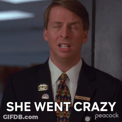 Man In Suit Saying She Went Crazy GIF