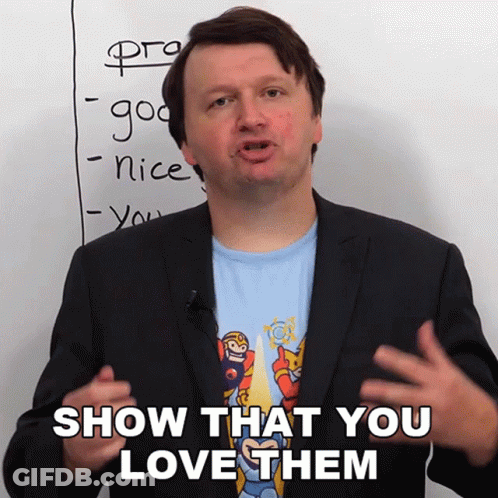Man In Suit Saying Show That You Love Them GIF