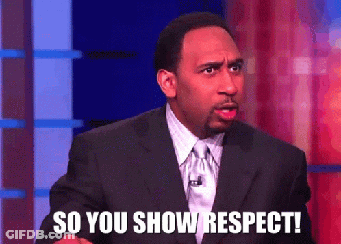Man In Suit Saying So You Show Respect GIF
