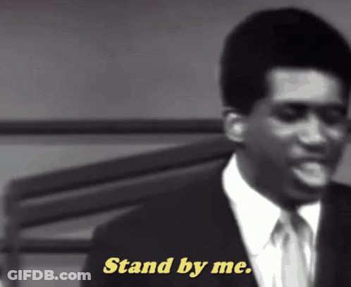 Man In Suit Saying Stand By Me GIF