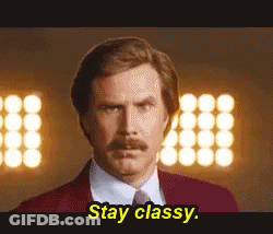 Man In Suit Saying Stay Classy GIF