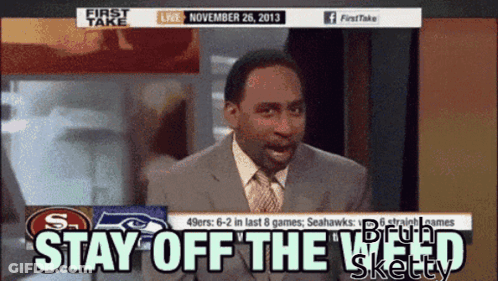 Man In Suit Saying Stay Off The Weed GIF