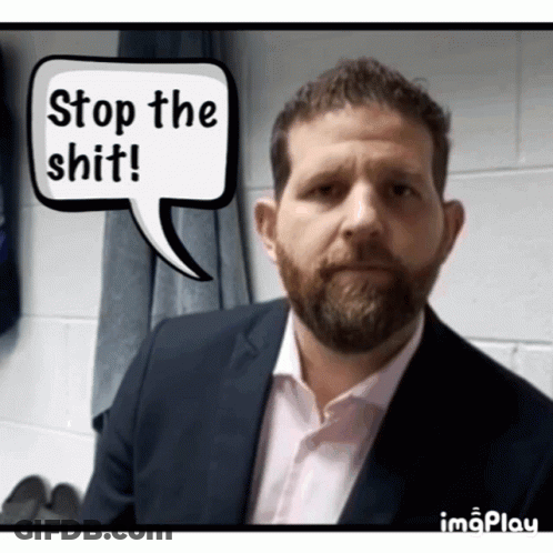 Man In Suit Saying Stop The Shit GIF