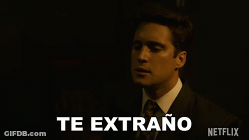 Man In Suit Saying Te Extrano GIF