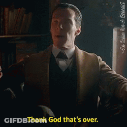 Man In Suit Saying Thank God That's Over GIF
