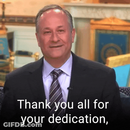 Man In Suit Saying Thank You All GIF