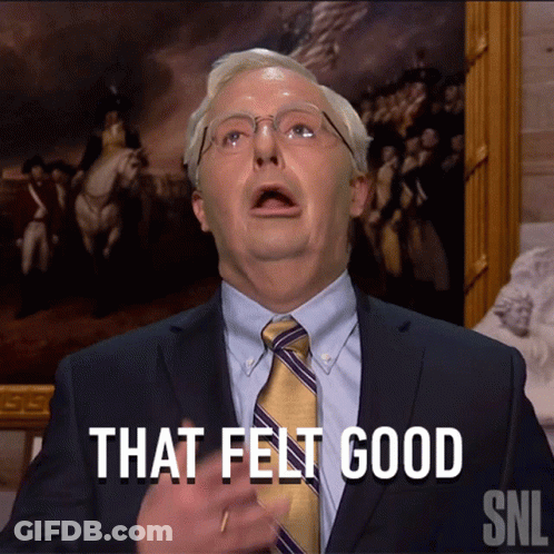 Man In Suit Saying That Felt Good GIF