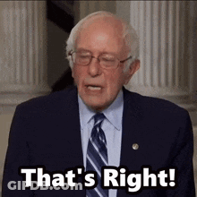 Man In Suit Saying That's Right GIF