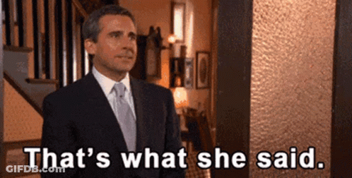 Man In Suit Saying Thats What She Said GIF