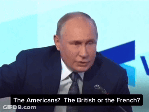 Man In Suit Saying The Americans The British Or The French GIF