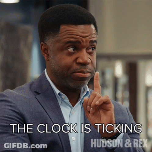 Man In Suit Saying The Clock Is Ticking Hudson & Rex GIF