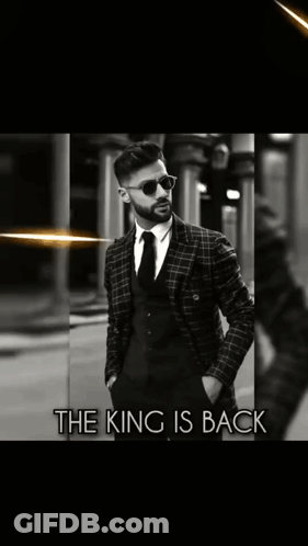 Man In Suit Saying The King Is Back GIF