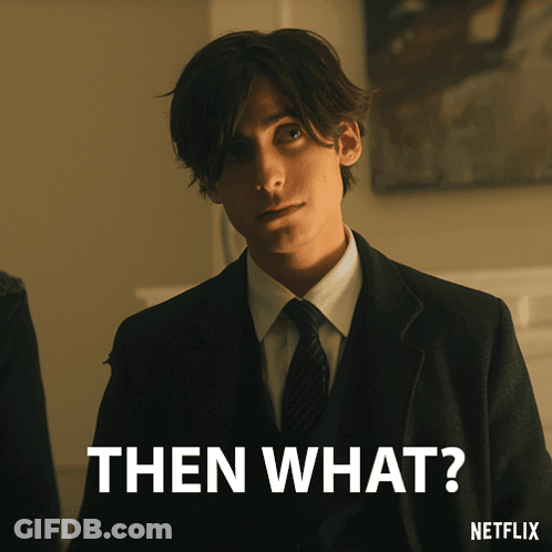 Man In Suit Saying Then What GIF