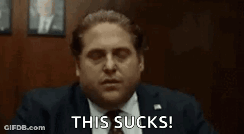 Man In Suit Saying This Sucks GIF