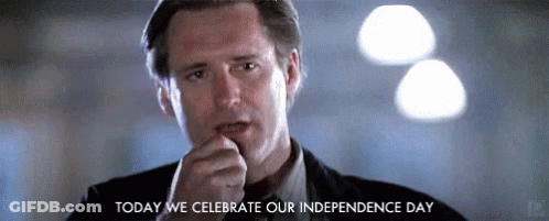 Man In Suit Saying Today We Celebrate Our Independence Day GIF
