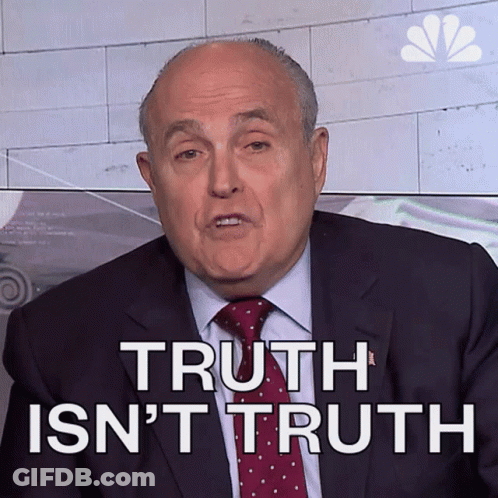 Man In Suit Saying Truth Isn't Truth GIF