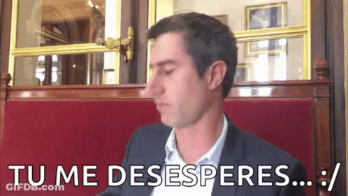 Man In Suit Saying Tu Me Desesperes GIF