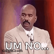 Man In Suit Saying Um No GIF