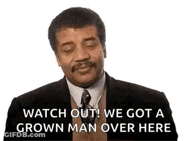 Man In Suit Saying Watch Out We Got A Grown Man Over Here GIF