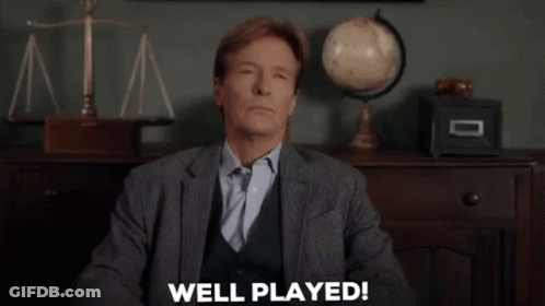 Man In Suit Saying Well Played GIF