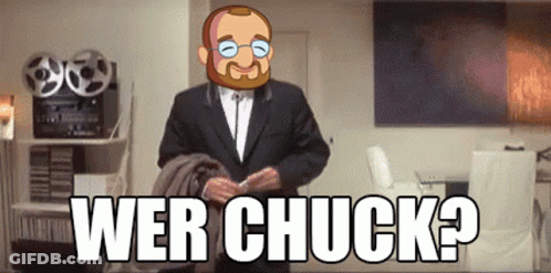 Man In Suit Saying Wer Chuck GIF