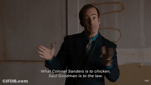 Man In Suit Saying What Colonel Sanders Is To Chicken GIF