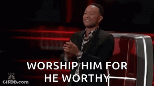 Man In Suit Saying Worship Him For He Worthy GIF