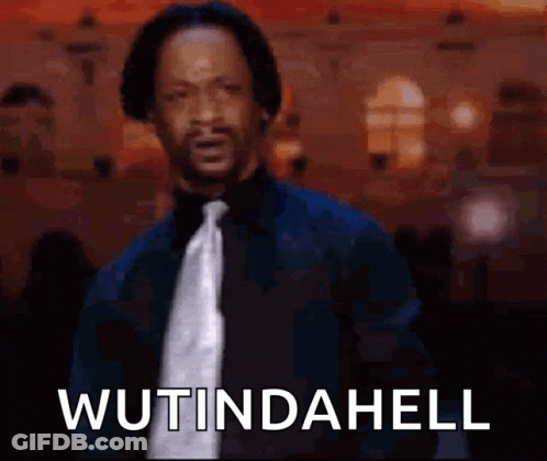 Man In Suit Saying Wutindahell GIF