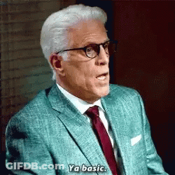 Man In Suit Saying Ya Basic GIF