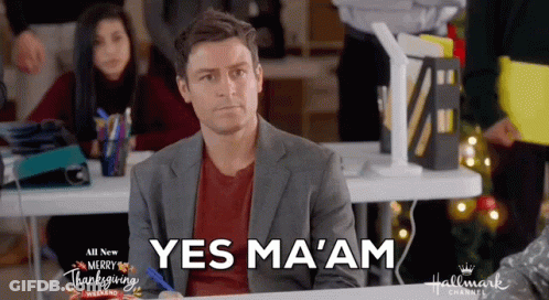 Man In Suit Saying Yes Ma'am GIF