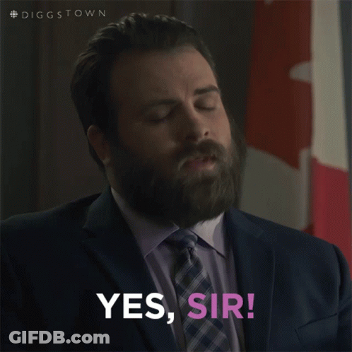 Man In Suit Saying Yes Sir GIF