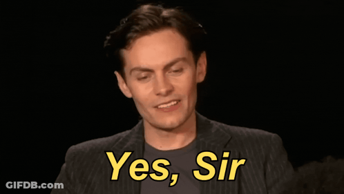 Man In Suit Saying Yes Sir GIF