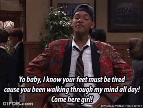 Man In Suit Saying Yo Baby I Know Your Feet Must Be Tired GIF