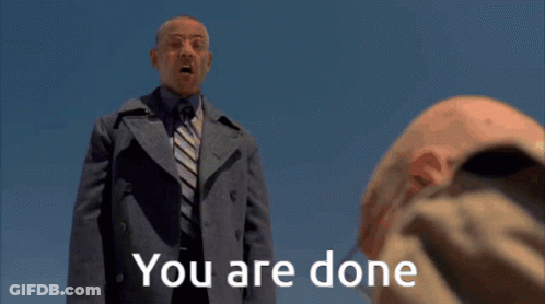 Man In Suit Saying You Are Done GIF