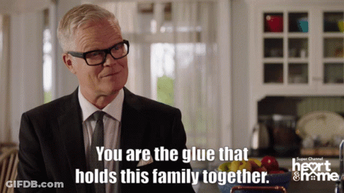 Man In Suit Saying You Are The Glue GIF