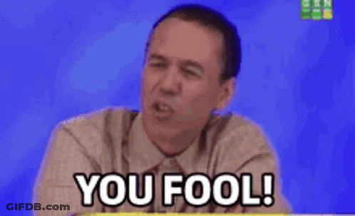 Man In Suit Saying You Fool GIF