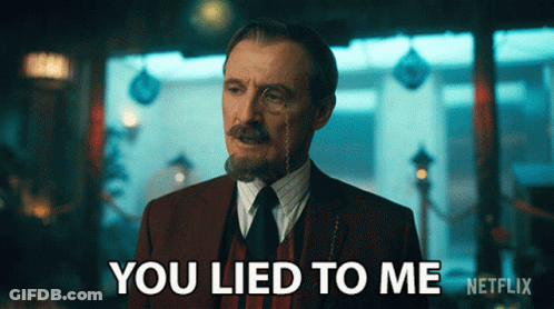 Man In Suit Saying You Lied To Me GIF