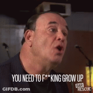 Man In Suit Saying You Need To F***ing Grow Up GIF