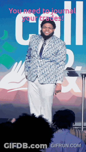 Man In Suit Saying You Need To Journal Your Trades GIF