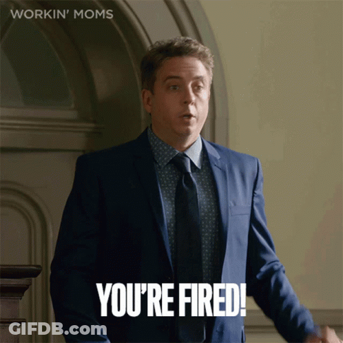 Man In Suit Saying You're Fired GIF