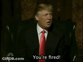 Man In Suit Saying You're Fired GIF