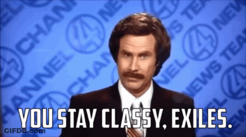 Man In Suit Saying You Stay Classy Exiles GIF