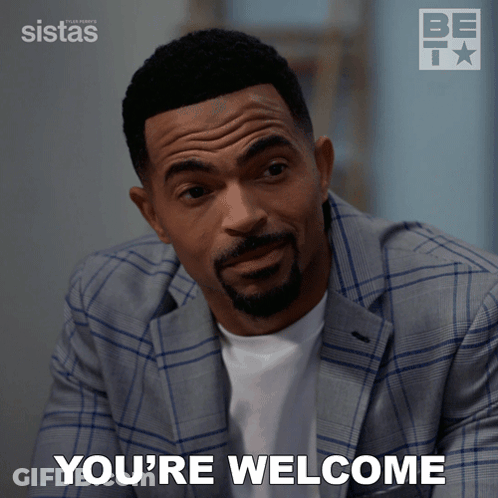 Man In Suit Saying Youre Welcome GIF