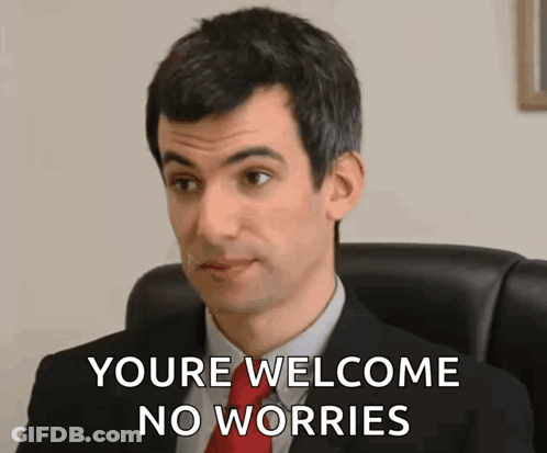 Man In Suit Saying Youre Welcome No Worries GIF