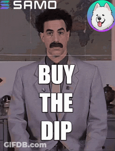 Man In Suit Says Buy The Dip GIF