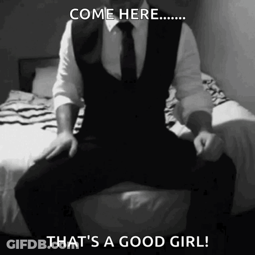 Man In Suit Says Come Here That's A Good Girl GIF