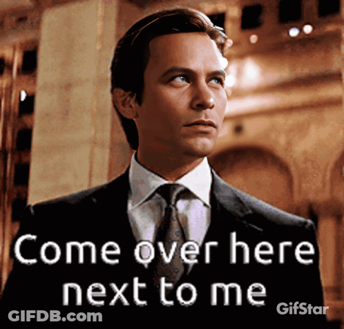 Man In Suit Says Come Over Here GIF