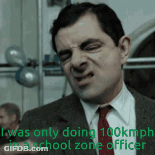 Man In Suit Says Doing 100Kmph School Zone GIF
