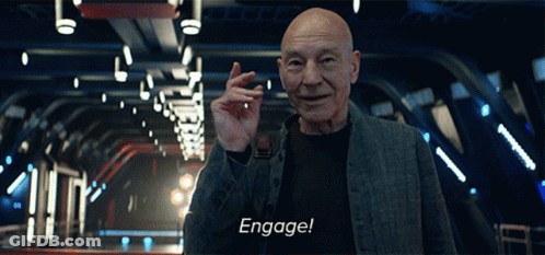 Man In Suit Says Engage In Front Of Tunnel GIF